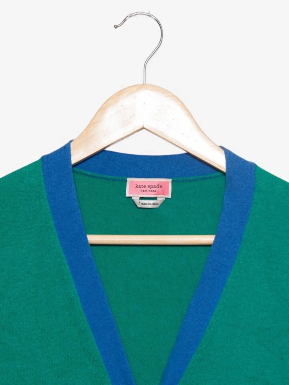 vintage y2k kate spade colorblock preppy button down cardigan sweater